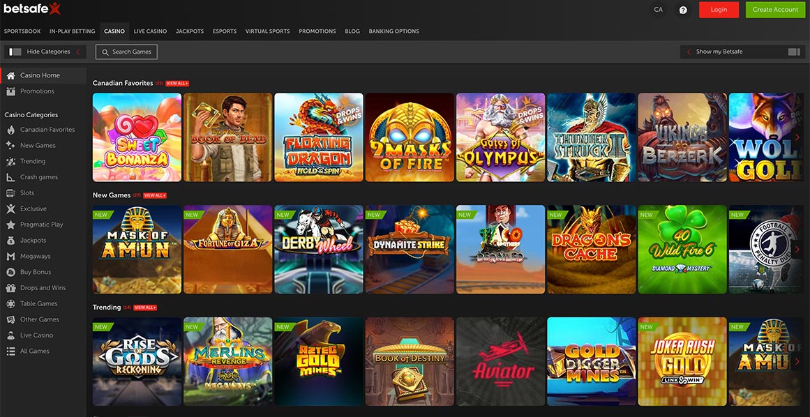 Betsafe casino games