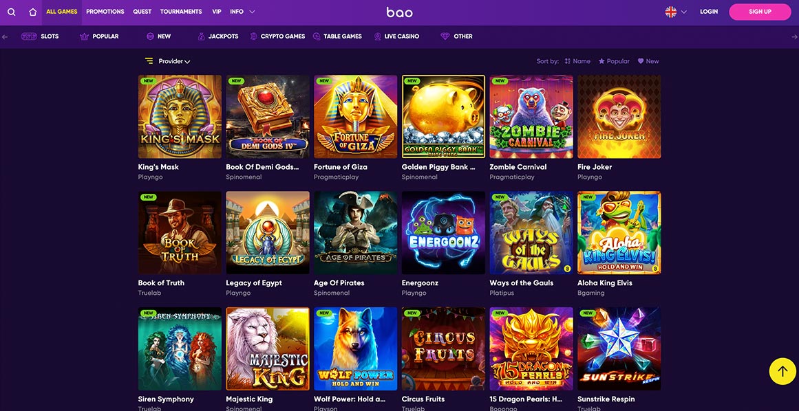 Bao casino games