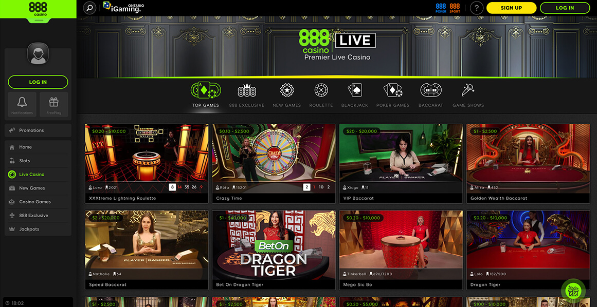 888 Live Casino