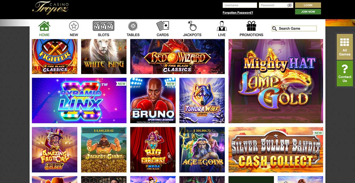 Tropez Casino Games