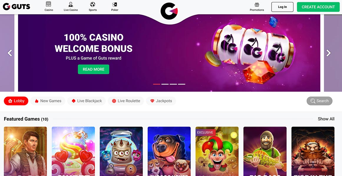 Guts Casino Review