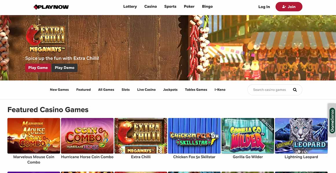 Casino Games at Play Now Casino