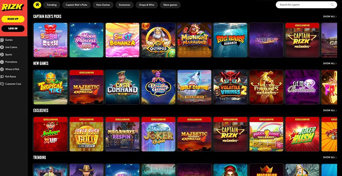 rizk casino slots games