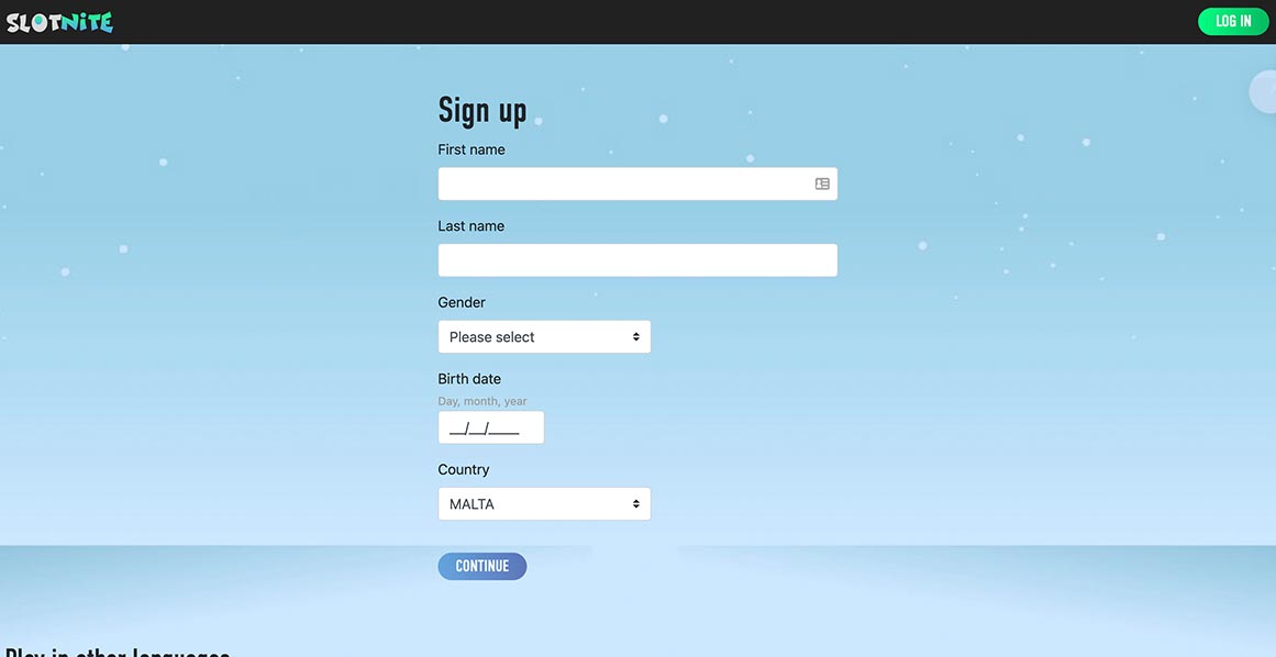 Slotnite Casino Signup