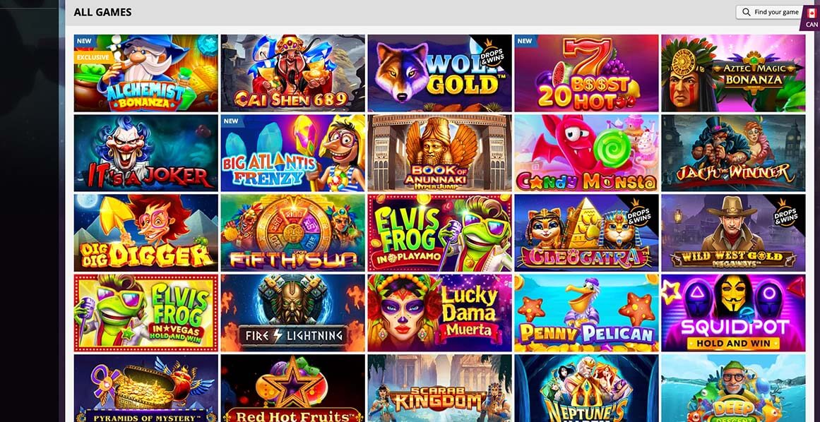 Playamo Casino Game Library