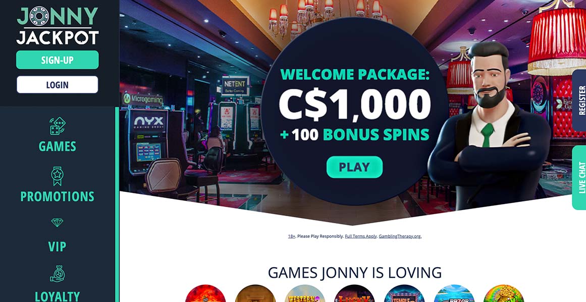 Jonny Jackpot Welcome Bonus