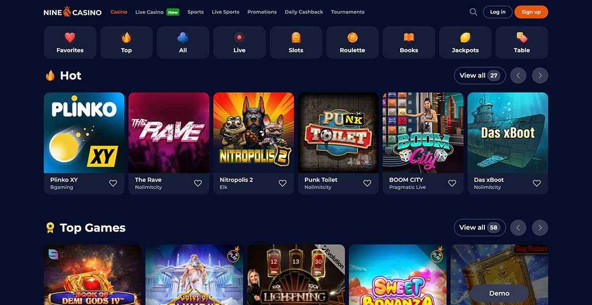 Nine Casino Game Library