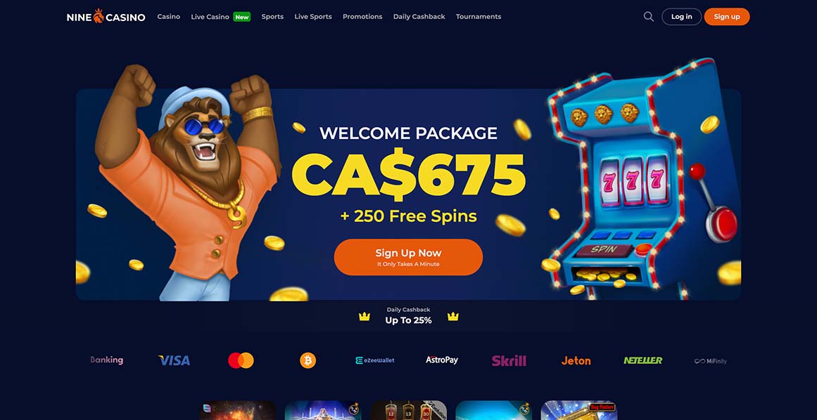 Nine Casino Welcome Bonus