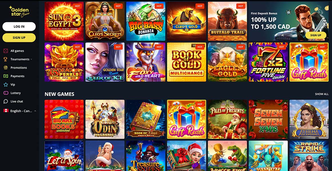 Game Selection at Golden Star Casino