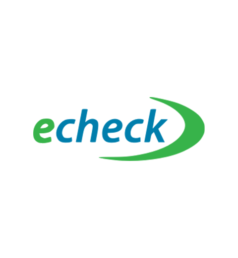 eCheck logo white