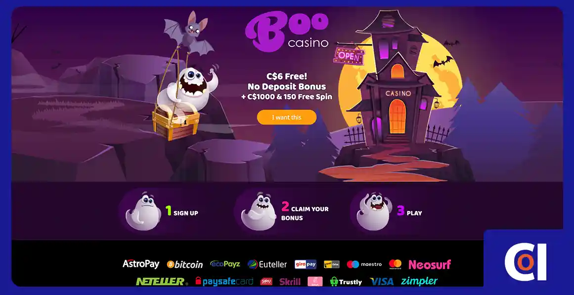 Boo Casino 6$ No Deposit Bonus Canada