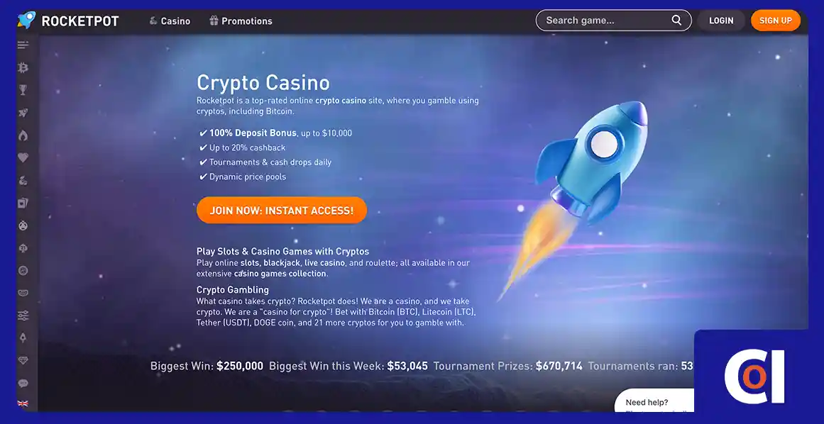 Rocketpot ETH Casino