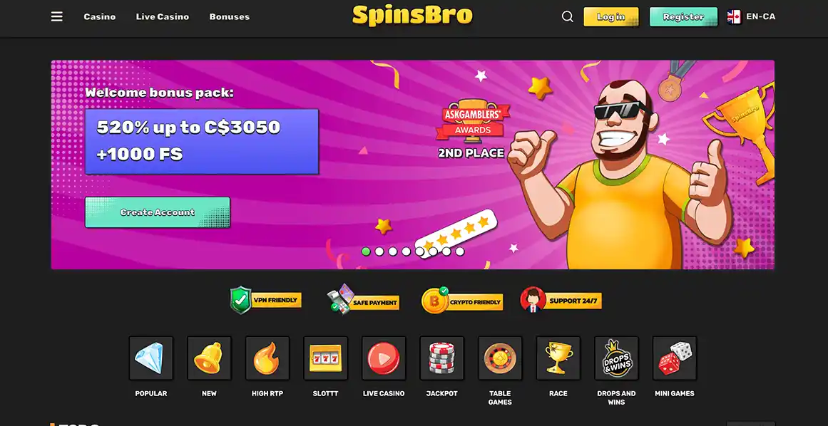 Spinbro Mobile Instant Casino